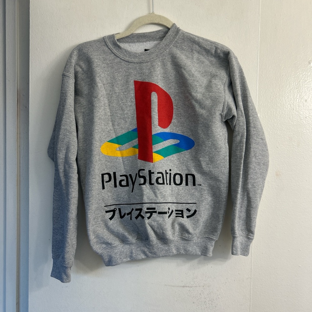 Sony Gray Sweatshirt with PlayStation Logo